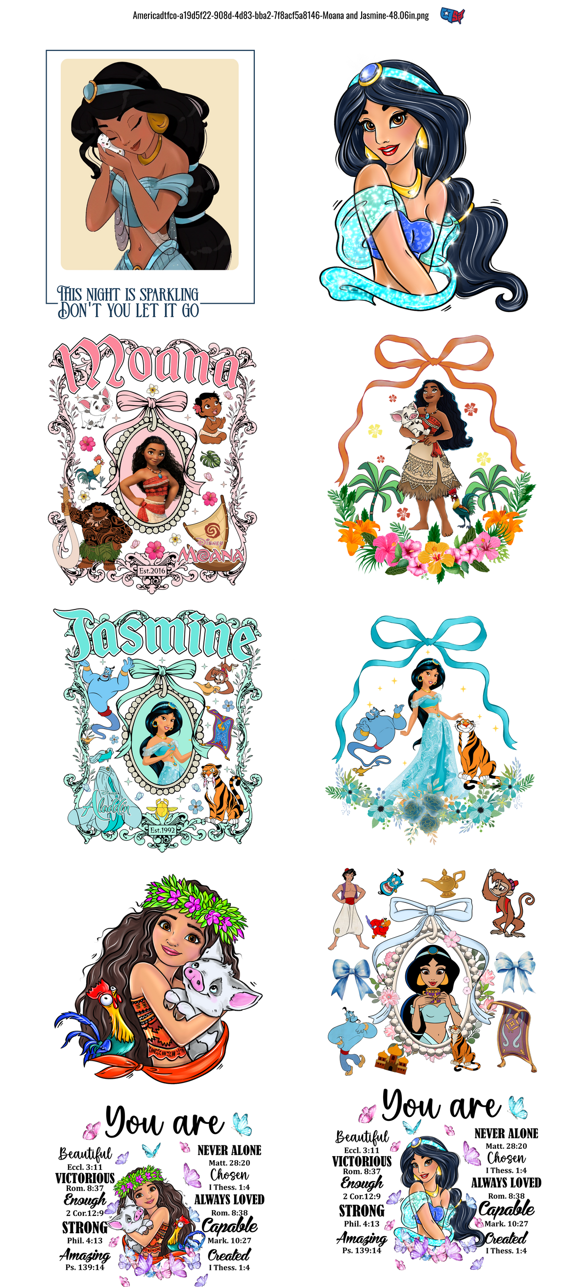 Moana And Jasmine #100285