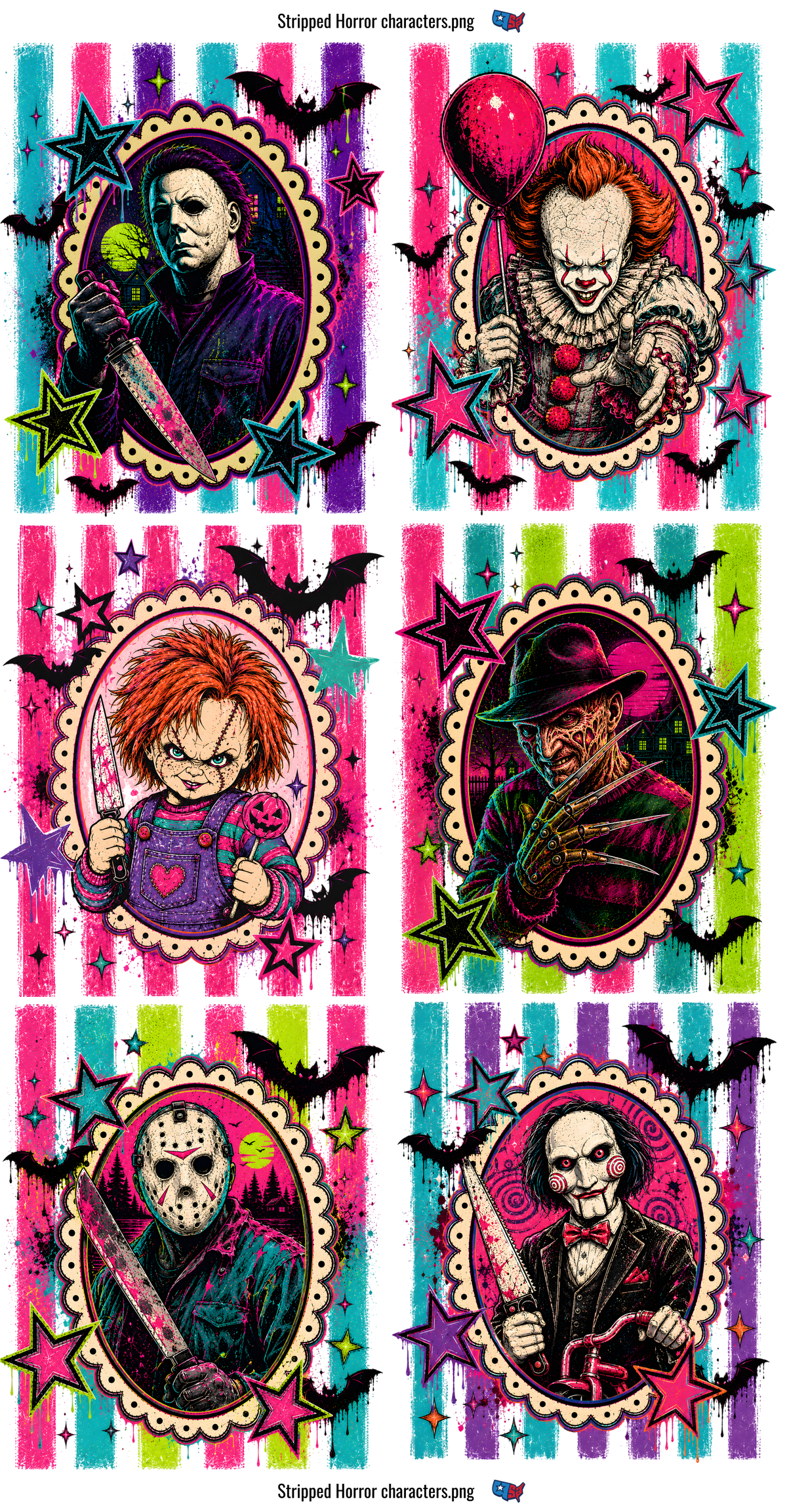 Stripped Horror Characters #100385