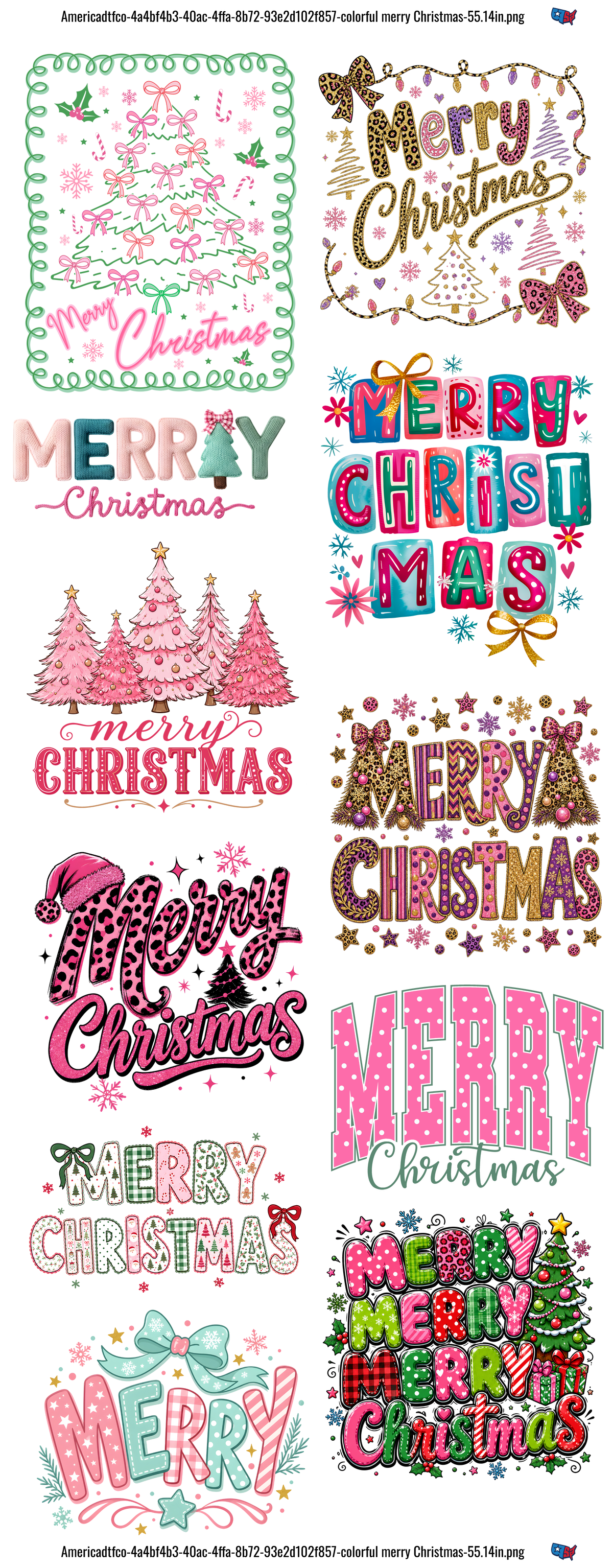 Colorful Merry Christmas #100474