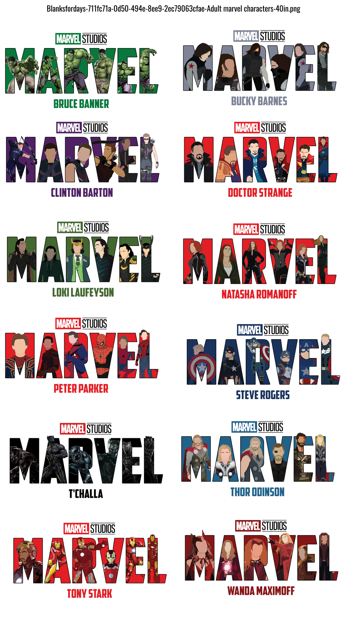 Adult Marvel Characters #100514