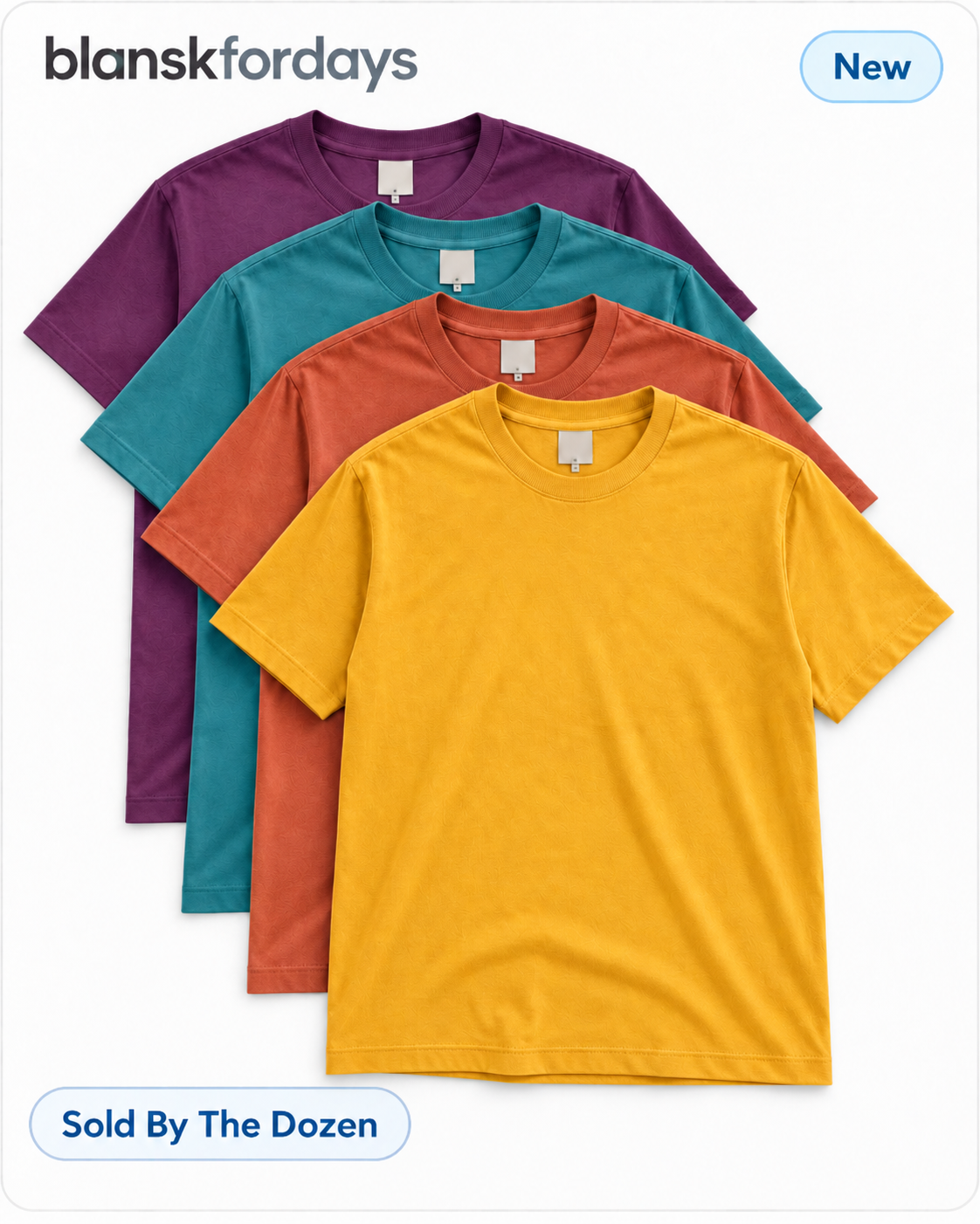 Sun Bleached colorful garment-dyed tees, sold individually