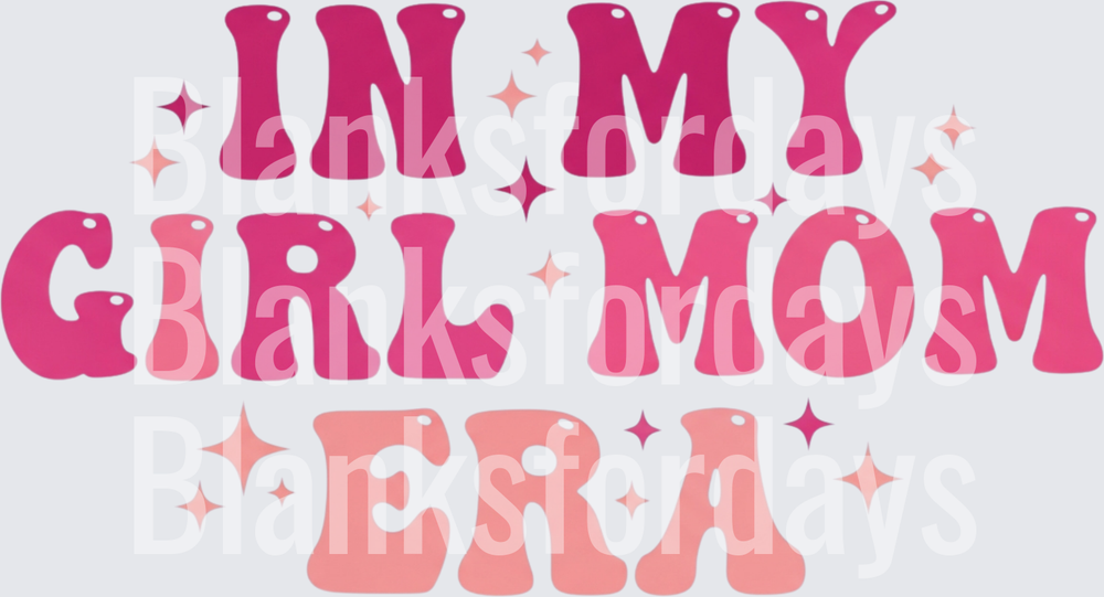 In My Girl Mom Era Retro Groovy Bold Letter Design (DTF)
