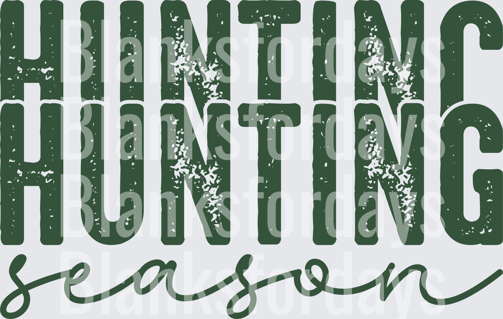 Hunting Hunting Season Distressed Bold Text Design (DTF)