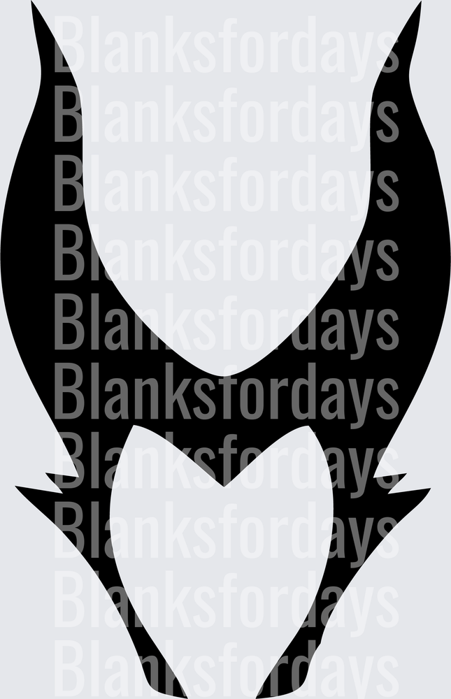 Maleficent Horns Silhouette Black Minimalist (DTF)