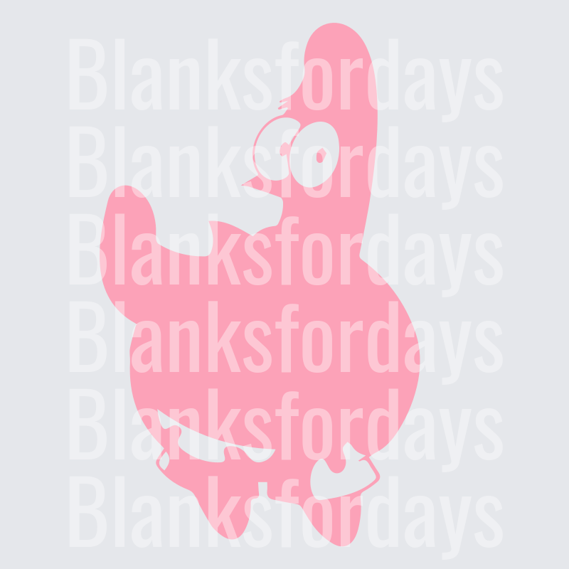 Patrick Star Pink Silhouette SpongeBob SquarePants (DTF)