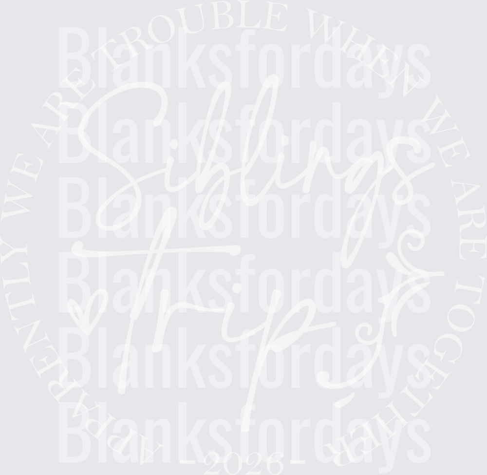 Siblings We Are Trouble Together Cursive Script Design (DTF)