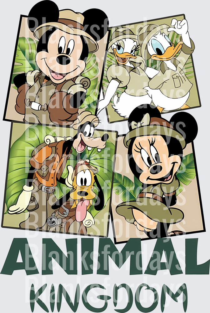 Mickey Minnie Donald Daisy Goofy Pluto Animal Kingdom Safari (DTF)