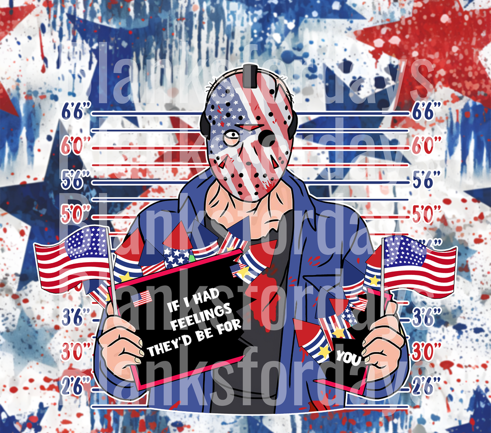 Patriotic Jason Voorhees Mugshot If I Had Feelings For You (DTF)