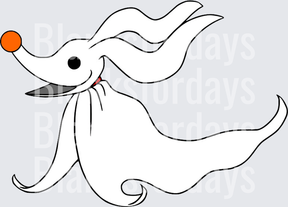 Zero Ghost Dog Nightmare Before Christmas Glowing Nose (DTF)