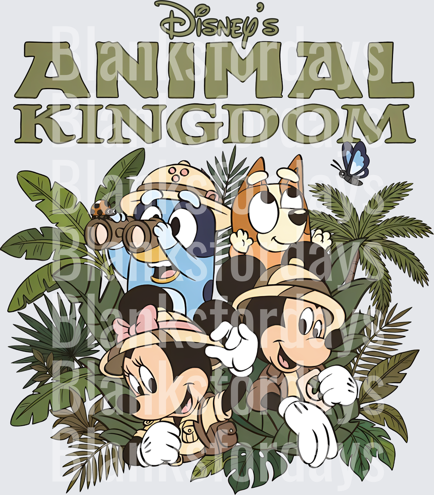 Disney's Animal Kingdom Bluey Bingo Mickey Minnie Safari (DTF)