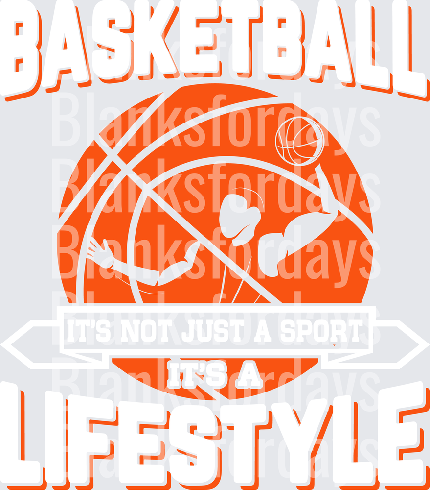 Basketball Lifestyle It's Not Just A Sport Orange Graphic (DTF)