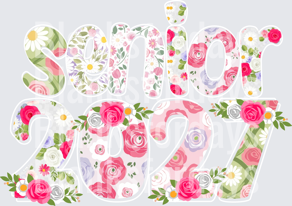 Floral Senior 2027 Roses and Daisies Graduation Design (DTF)