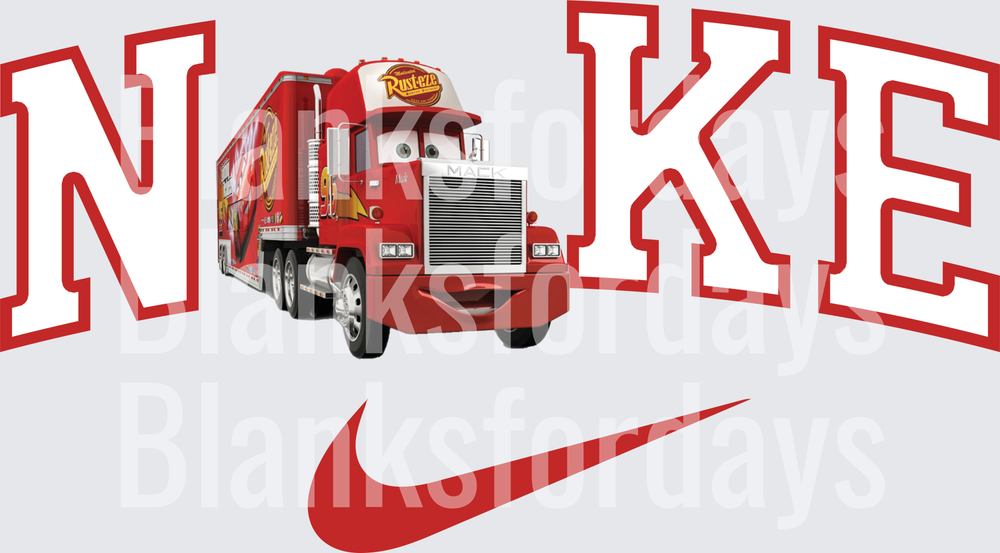 Mack Truck Cars Movie Rust-eze Nike Swoosh Logo Mashup (DTF)