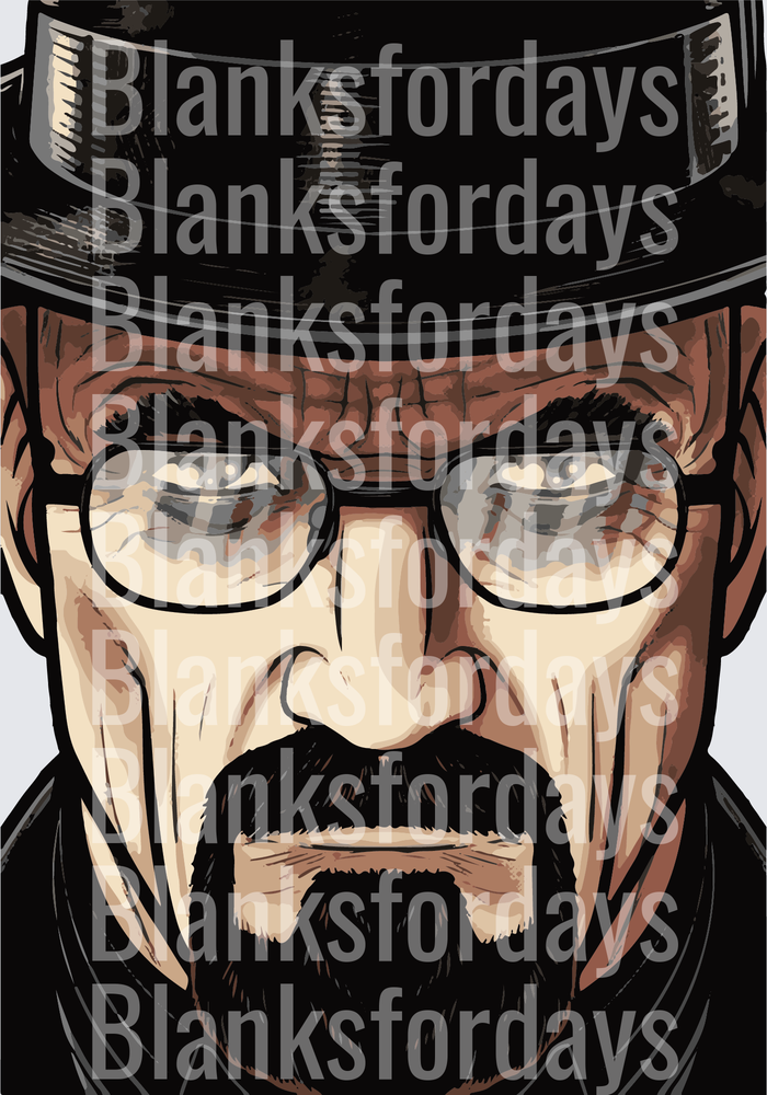 Heisenberg Walter White Breaking Bad Close-Up Portrait (DTF)