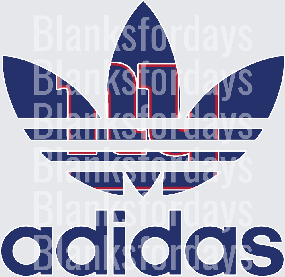 Adidas Trefoil Logo New York Giants NFL Team Mashup (DTF)