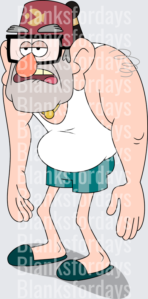 Grunkle Stan Gravity Falls Casual Grumpy Pose (DTF)