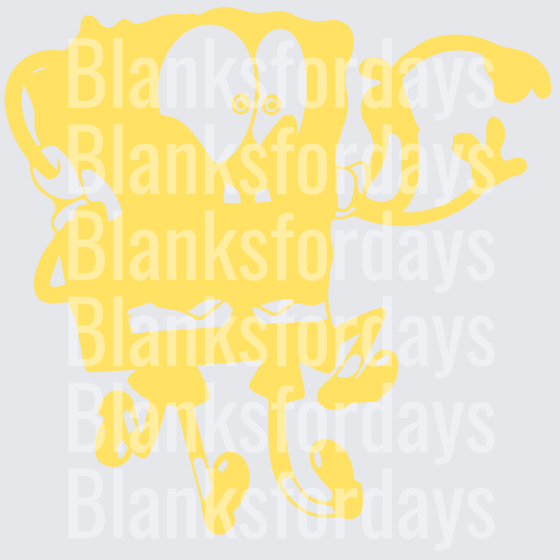 SpongeBob SquarePants Yellow Silhouette Design (DTF)