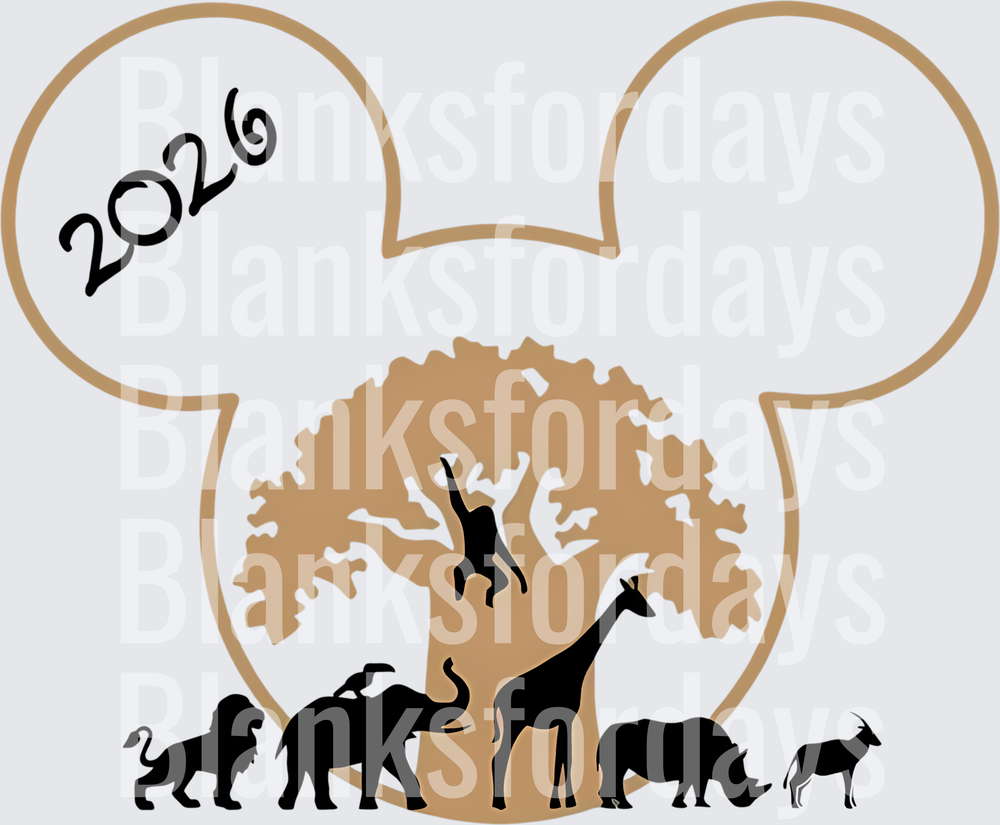 2026 Mickey Ears Animal Kingdom Tree of Life Safari (DTF)
