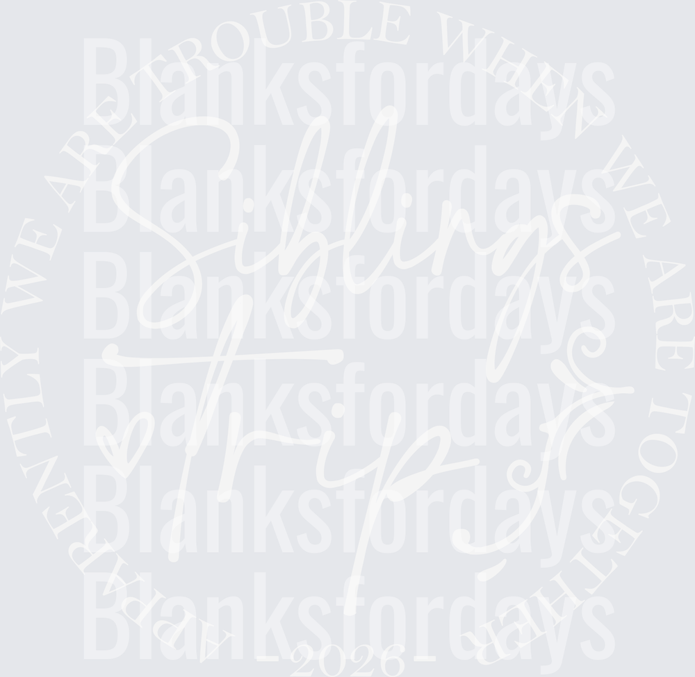 Siblings We Are Trouble Together Cursive Script Design (DTF)