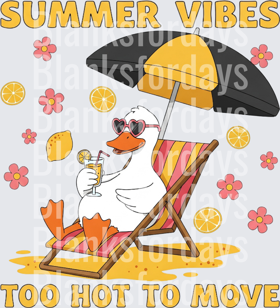 Summer Vibes Too Hot To Move Relaxing Duck Beach Chair (DTF)
