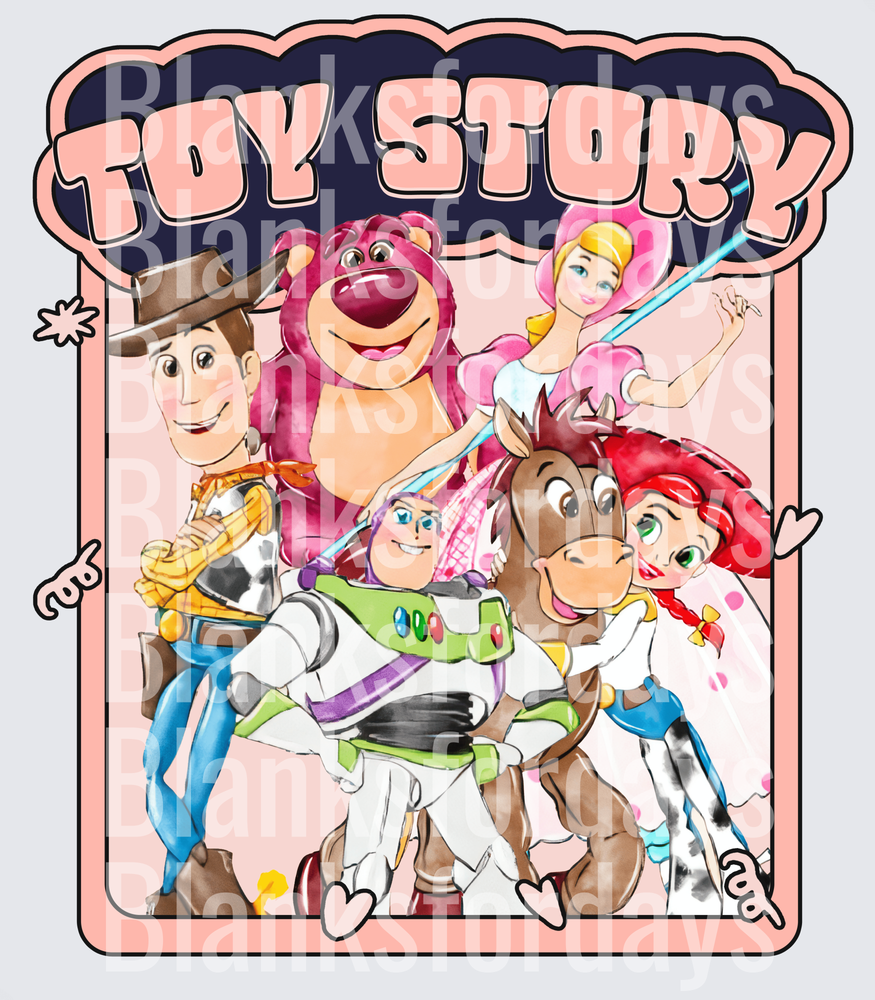 Toy Story Squad Woody Buzz Jessie Bo Peep Lotso Bullseye (DTF)