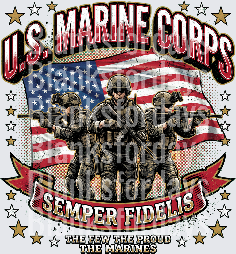 U.S. Marine Corps Semper Fidelis The Few The Proud (DTF)