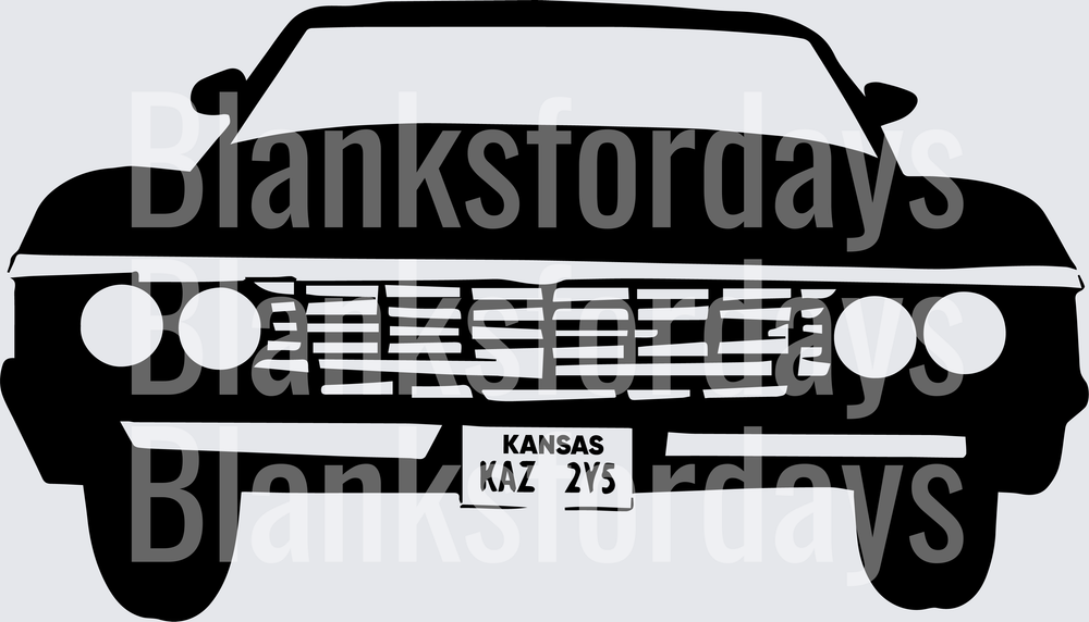 Supernatural Impala Front View Kansas KAZ 2Y5 Plate (DTF)