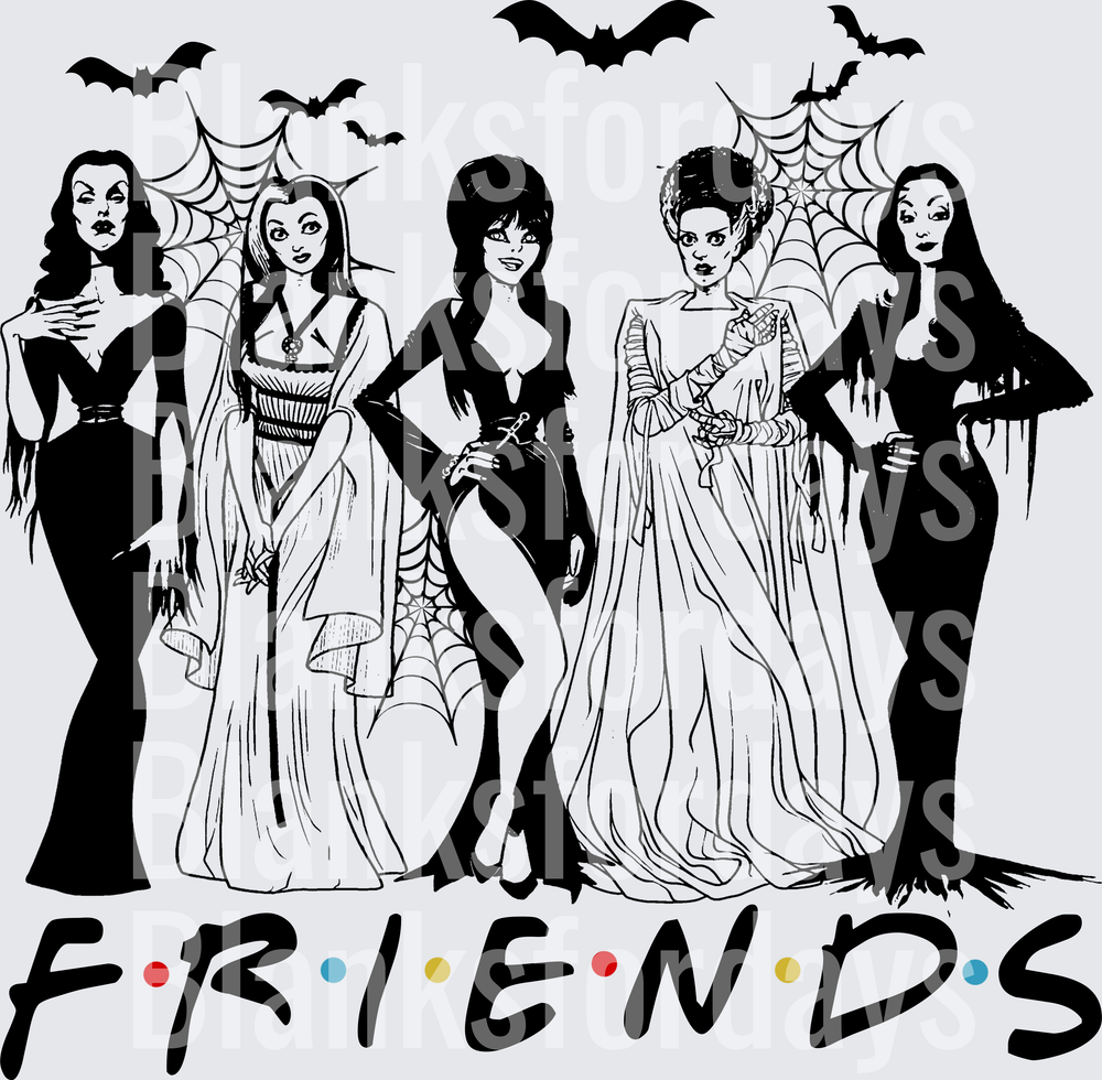 Horror Queens Friends Vampira Elvira Bride of Frankenstein (DTF)