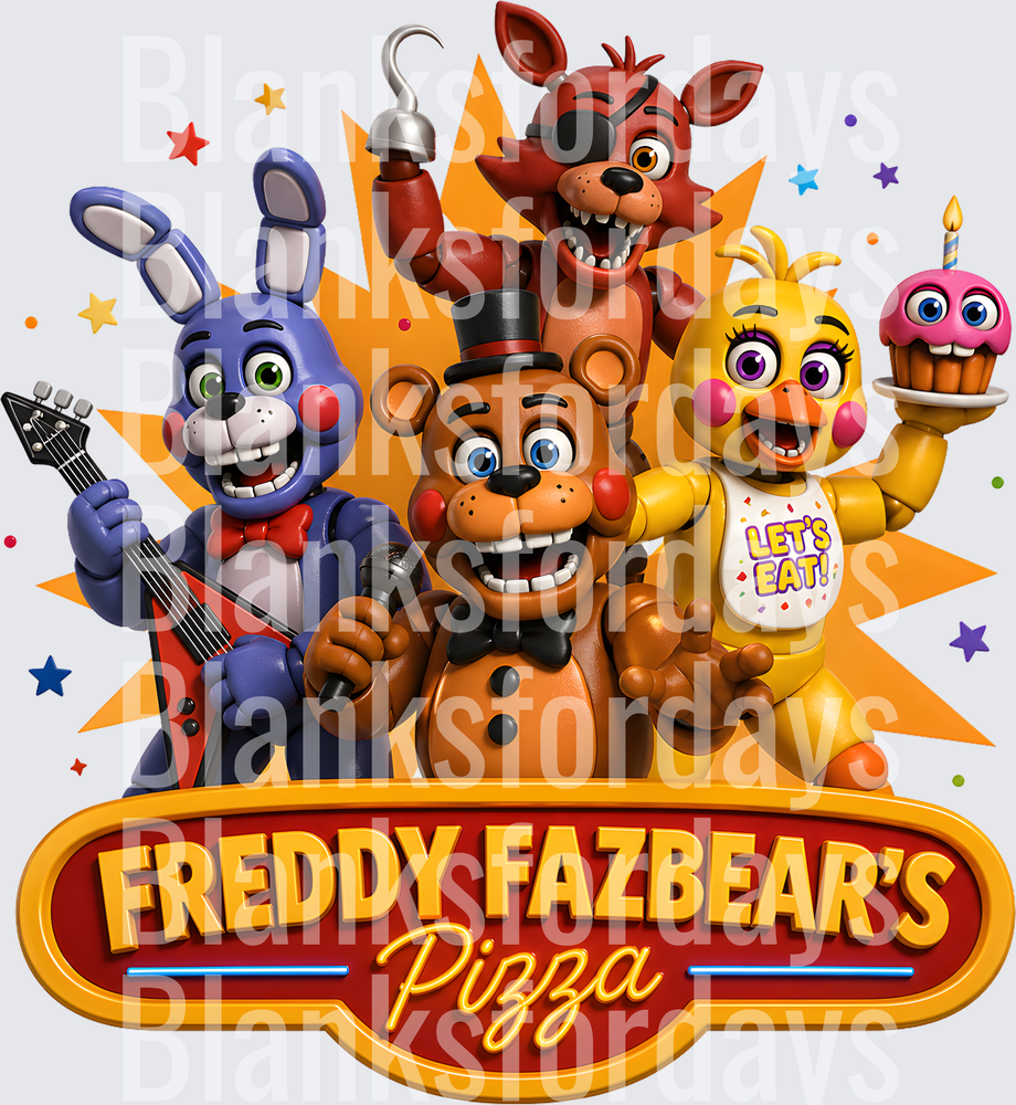 Five Nights at Freddy's Fazbear's Pizza Gang with Stars (DTF)