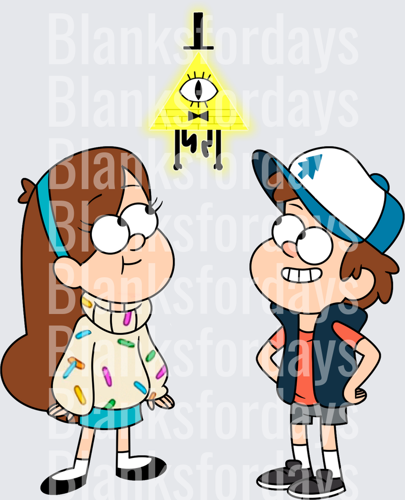 Gravity Falls Mabel Dipper and Bill Cipher Trio (DTF)