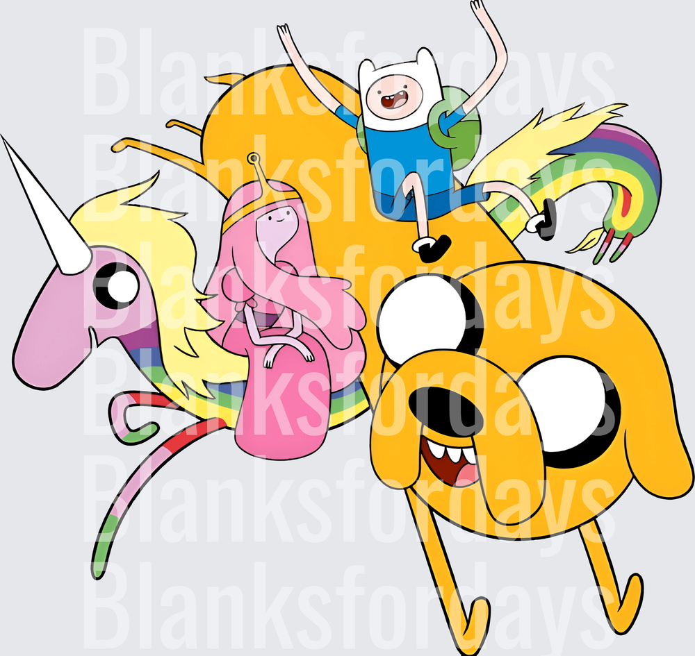 Adventure Time Finn Jake Princess Bubblegum Lady Rainicorn (DTF)