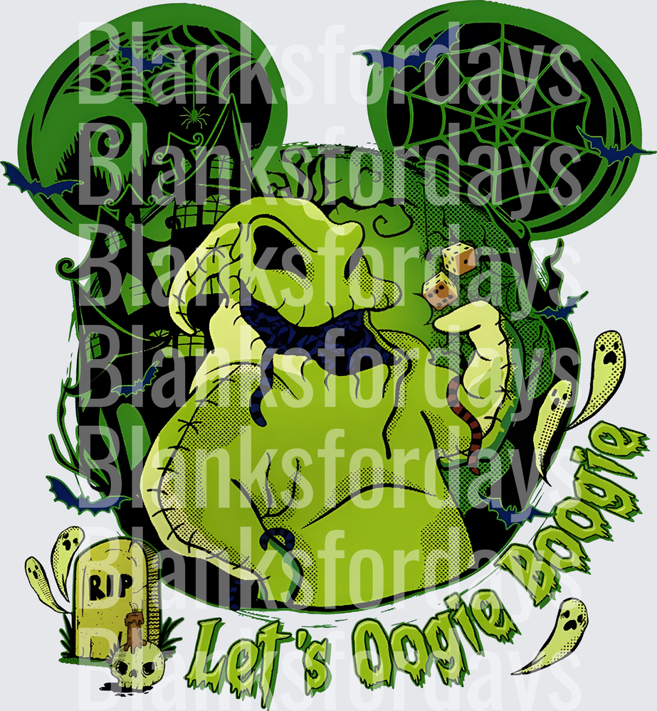 Oogie Boogie Mickey Ears Let's Oogie Boogie Nightmare (DTF)