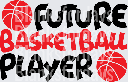 Future Basketball Player Bold Text with Basketballs (DTF)