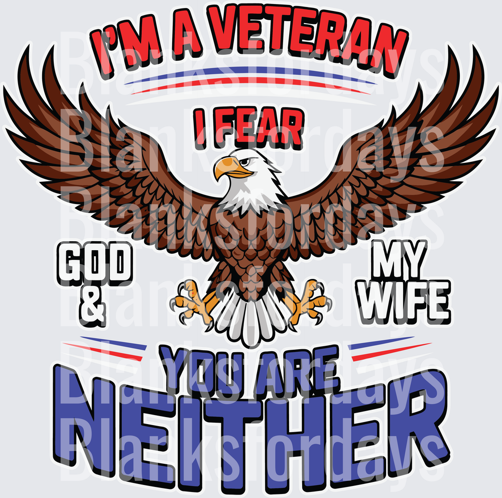 I'm A Veteran I Fear God & My Wife You Are Neither Bald Eagle (DTF)