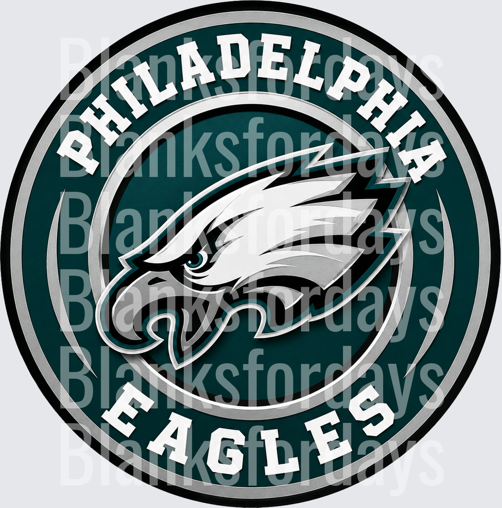 Philadelphia Eagles NFL Round Logo Circle Design (DTF)