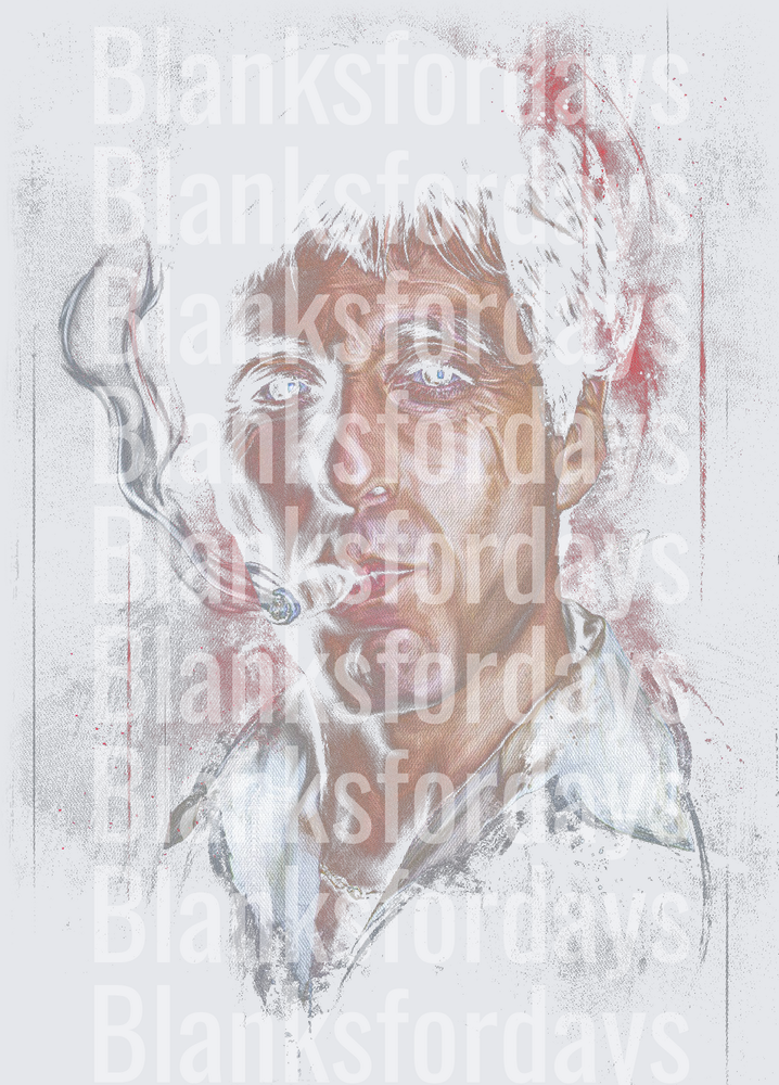 Rodney Trotter Only Fools and Horses Smoking Portrait Art (DTF)
