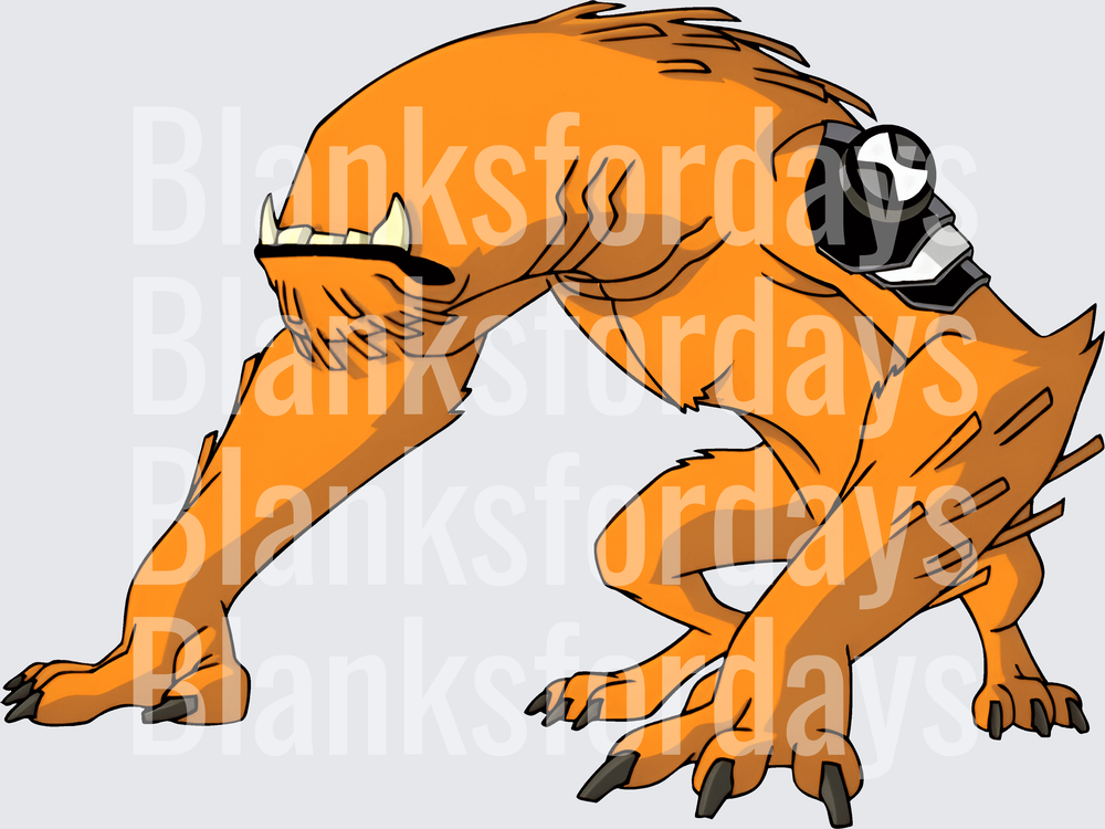Wildmutt Ben 10 Alien Orange Beast Crouching Pose (DTF)