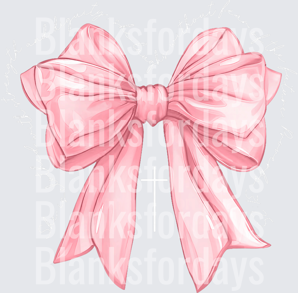 Oversized Pink Satin Ribbon Bow Coquette Aesthetic (DTF)