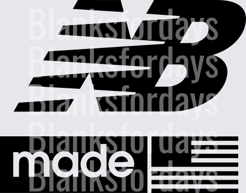 New Balance NB Logo Made In USA Flag Black White Design (DTF)