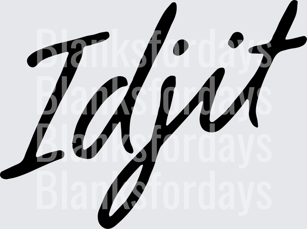 Idjit Cursive Script Bold Handwritten Word Design (DTF)