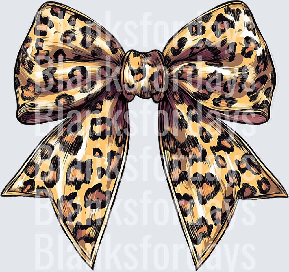 Leopard Print Cheetah Pattern Ribbon Bow (DTF)
