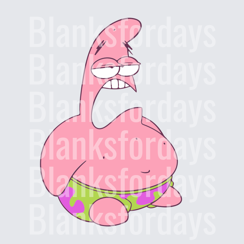 Angry Buff Patrick Star Flexing Meme (DTF)