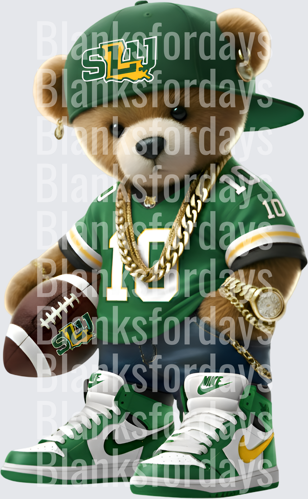 Southeastern Louisiana Lions Drip Teddy Bear Football Jersey (DTF)