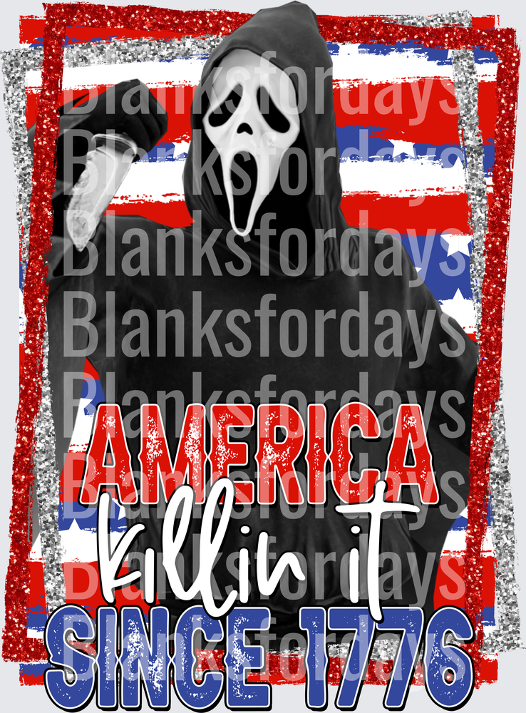 Ghostface America Killin It Since 1776 Patriotic Flag (DTF)