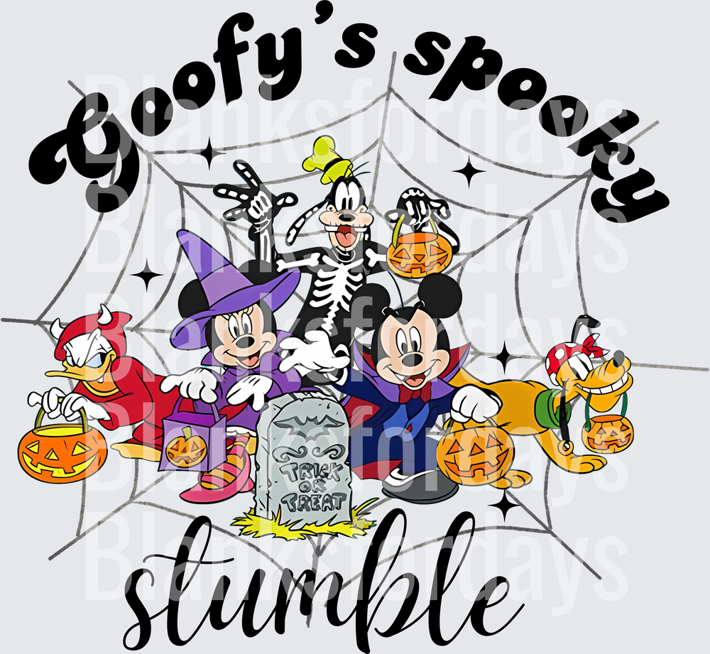 Goofy's Spooky Stumble Halloween Mickey and Friends Gang (DTF)