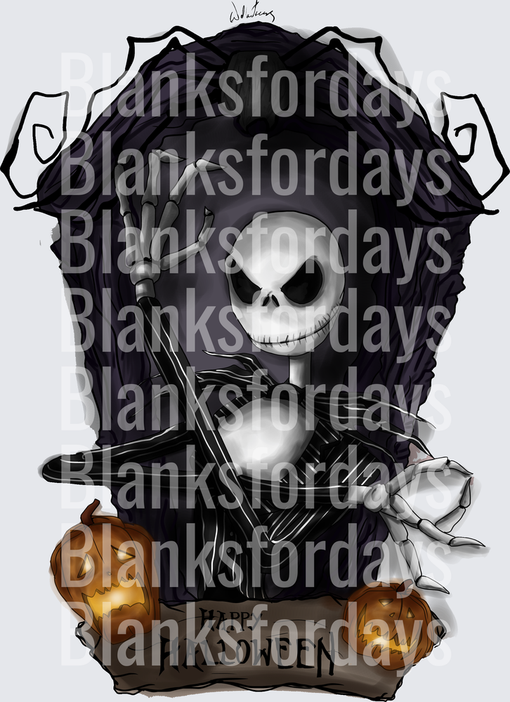 Jack Skellington Halloween Pumpkins Nightmare Before Christmas (DTF)