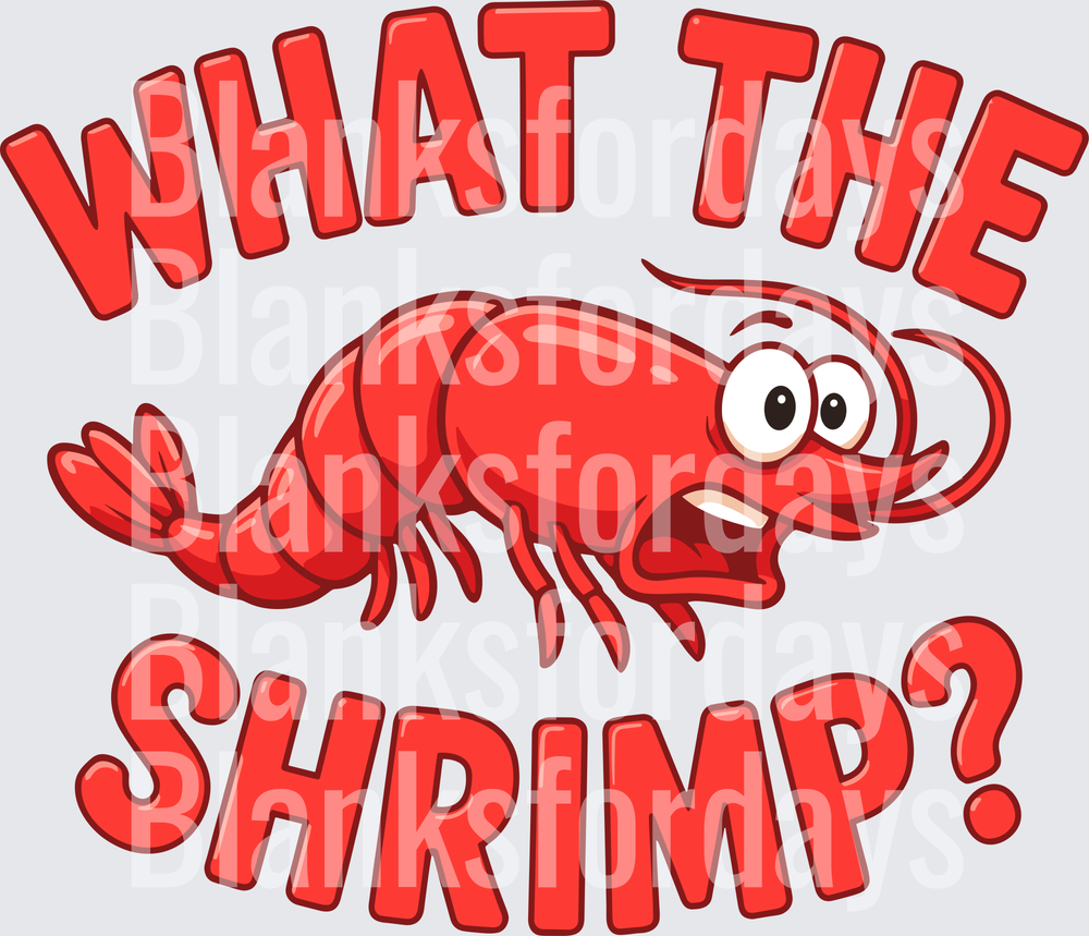 What The Shrimp Funny Cartoon Red Shrimp Humor Design (DTF)
