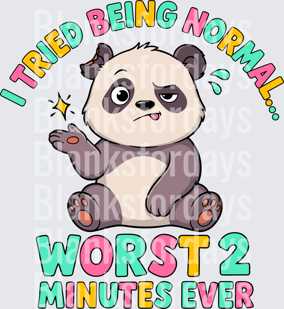 Grumpy Panda I Tried Being Normal Worst 2 Minutes Ever (DTF)