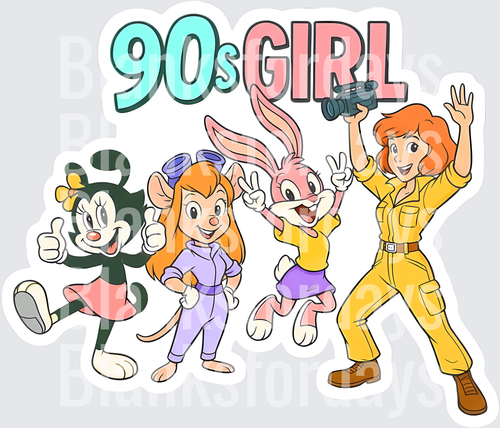 90s Girl Animaniacs Dot Gadget Babs April O'Neil Cartoon (DTF)
