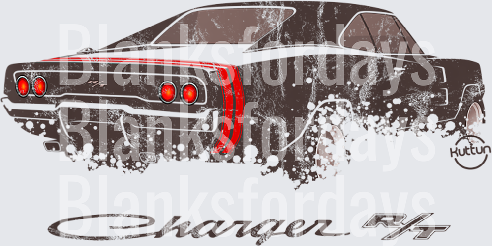 Classic Dodge Charger R/T Muscle Car Grunge Art (DTF)